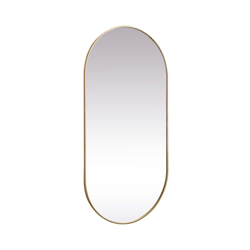 Indigo Home Metal Frame Oval Mirror 36x72 Inch