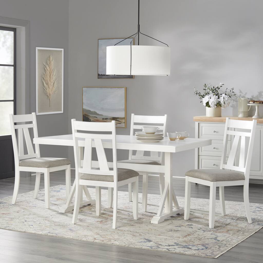 Lifestorey Miller 5-piece Modern Farmhouse Dining Set