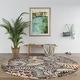 preview thumbnail 34 of 51, Caprice Mid-Century Modern Floral Indoor Area Rug 5'3'' Round - Brown