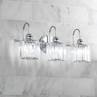 3/ 4 - Light Modern Glam Luxuriou Dimmable Crystal Bathroom Vanity Light Linear Wall Light