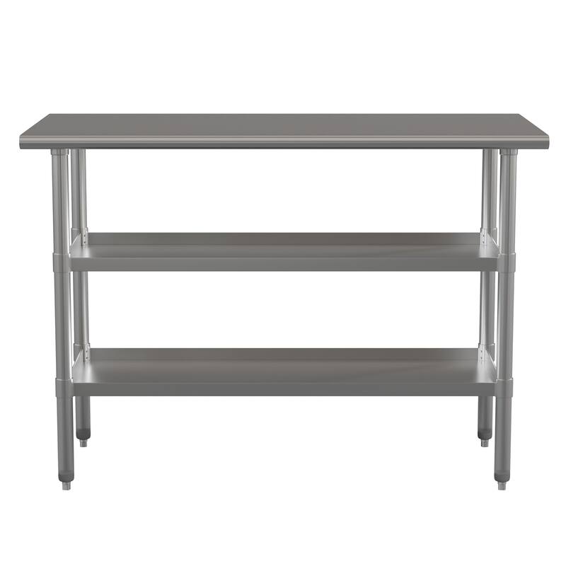 NSF Certified Commercial 18-Gauge Stainless Steel Work and Prep Table