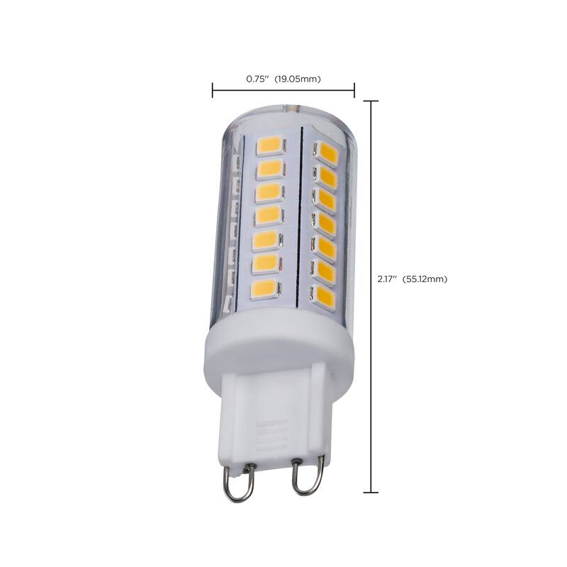 5 Watt Mini LED G9 Base 3000K Clear Finish 120 Volt