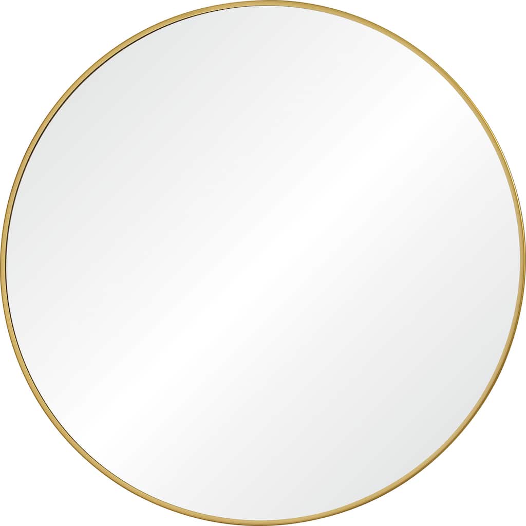 Round Framed Wall Mirror - 30" - Gold