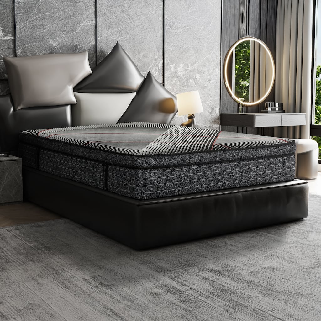 Sterling 15-Inch Euro Top Medium Foam Hybrid Mattress in a Box