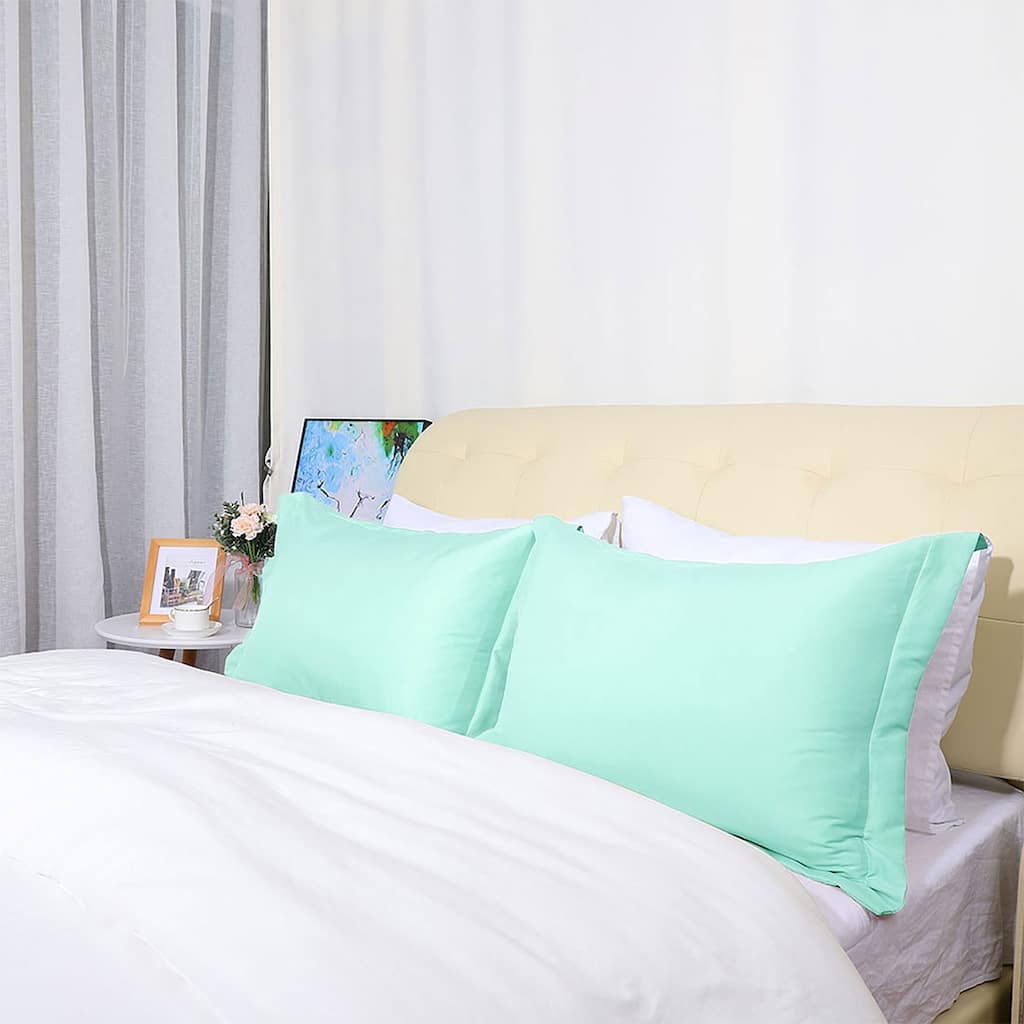 Soft 1800 Microfiber Oxford Pillowcases 2Pcs,