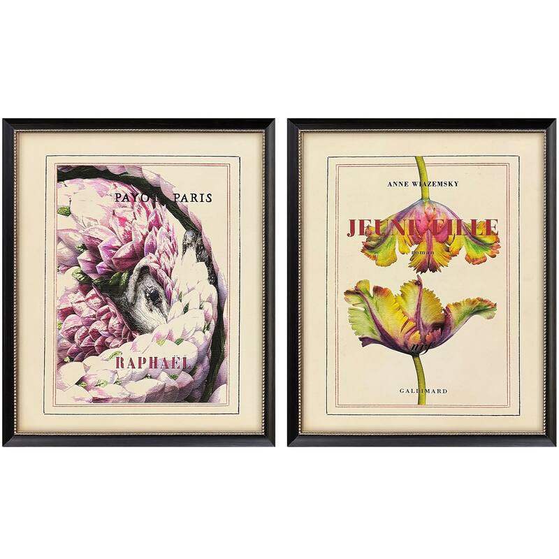 Paragon Le Fleur II Framed Art - Set of 2