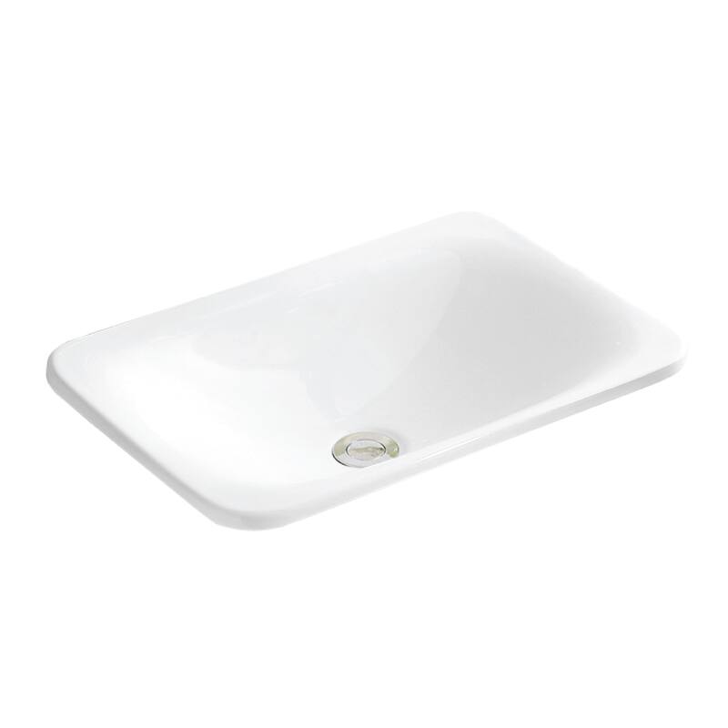 Karran Valera 21" Top Mount Vitreous China Bathroom Sink in White