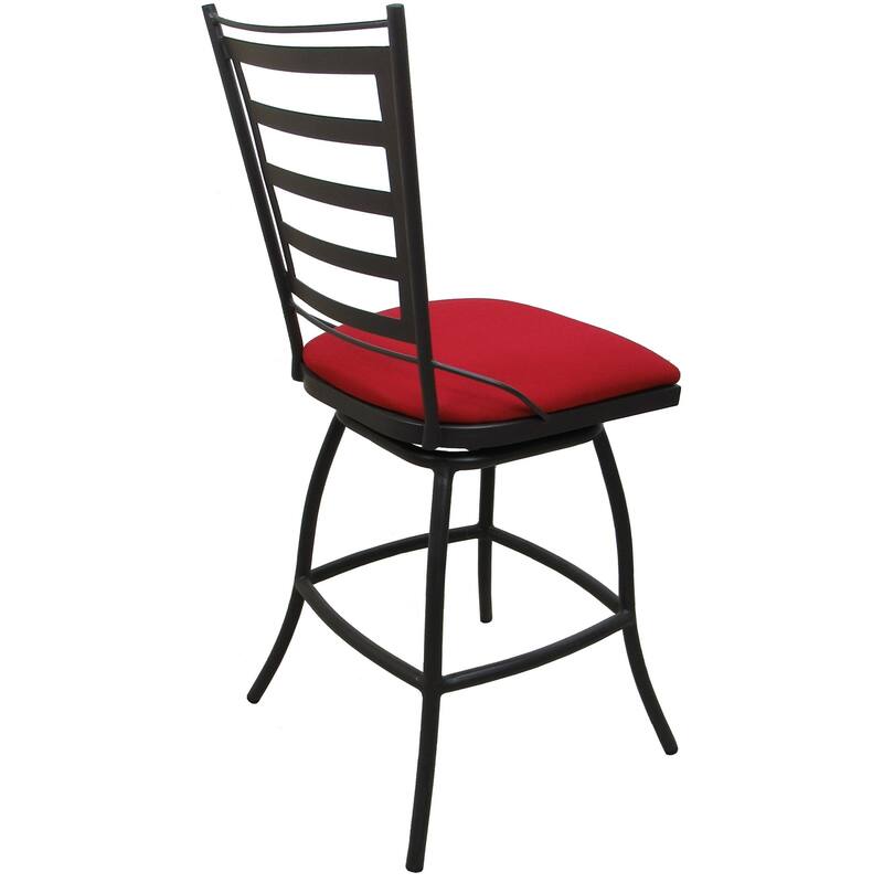 Jenna Outdoor/Indoor 26", 30" or 34" NO Arms Bar Stool on Dark Nut