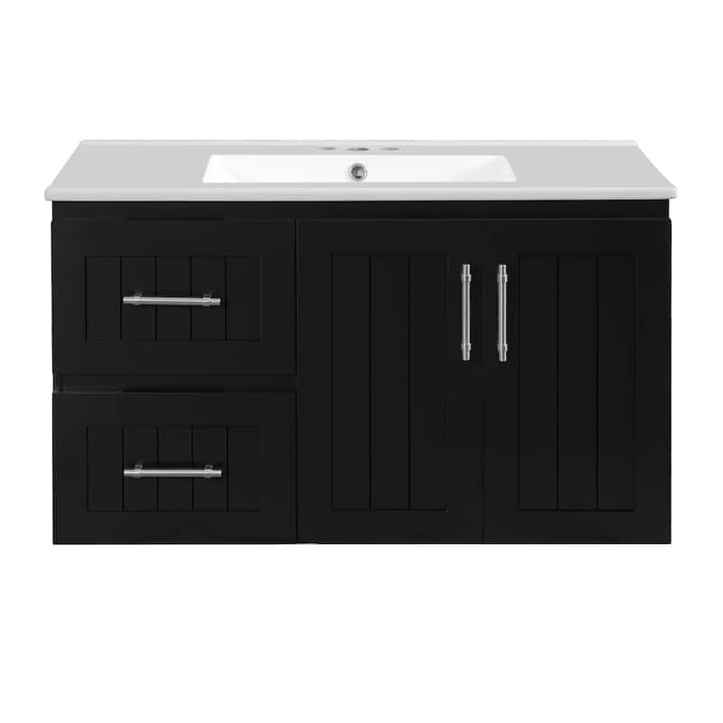 36'' Wall Mounted Floating Bathroom Vanity