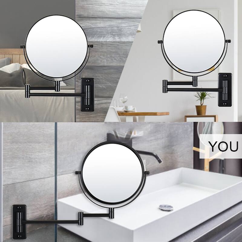 8 inch Double-Sided Anti-Fog Wall Mounted Bathroom Mirror