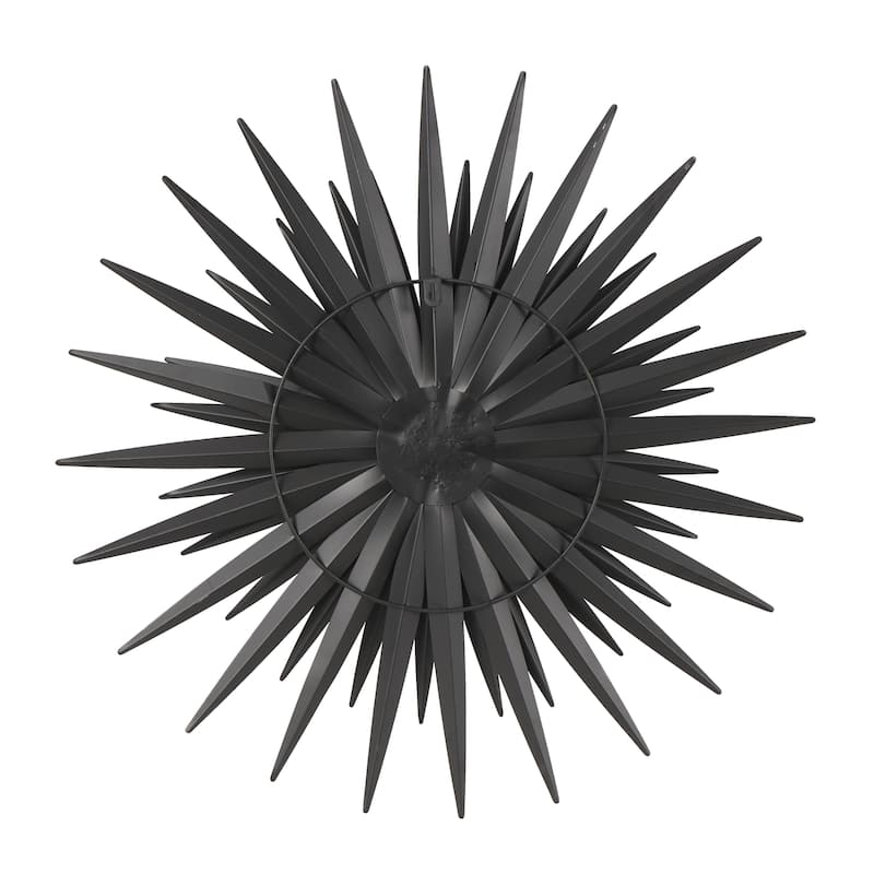 Metal Sunburst Large Layered 3D Home Wall Decor - Black - Roche River Decor