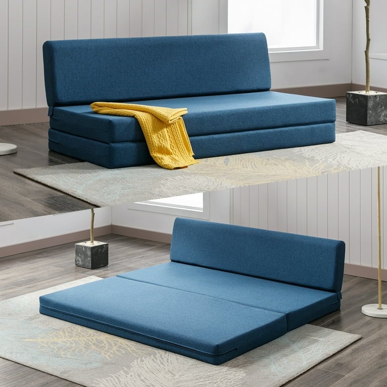 Mixoy Folding Sofa Bed Fold Down Couch Bed Sleeper Chair Couch for Lounge Upholstered Convertible Floor Mattress