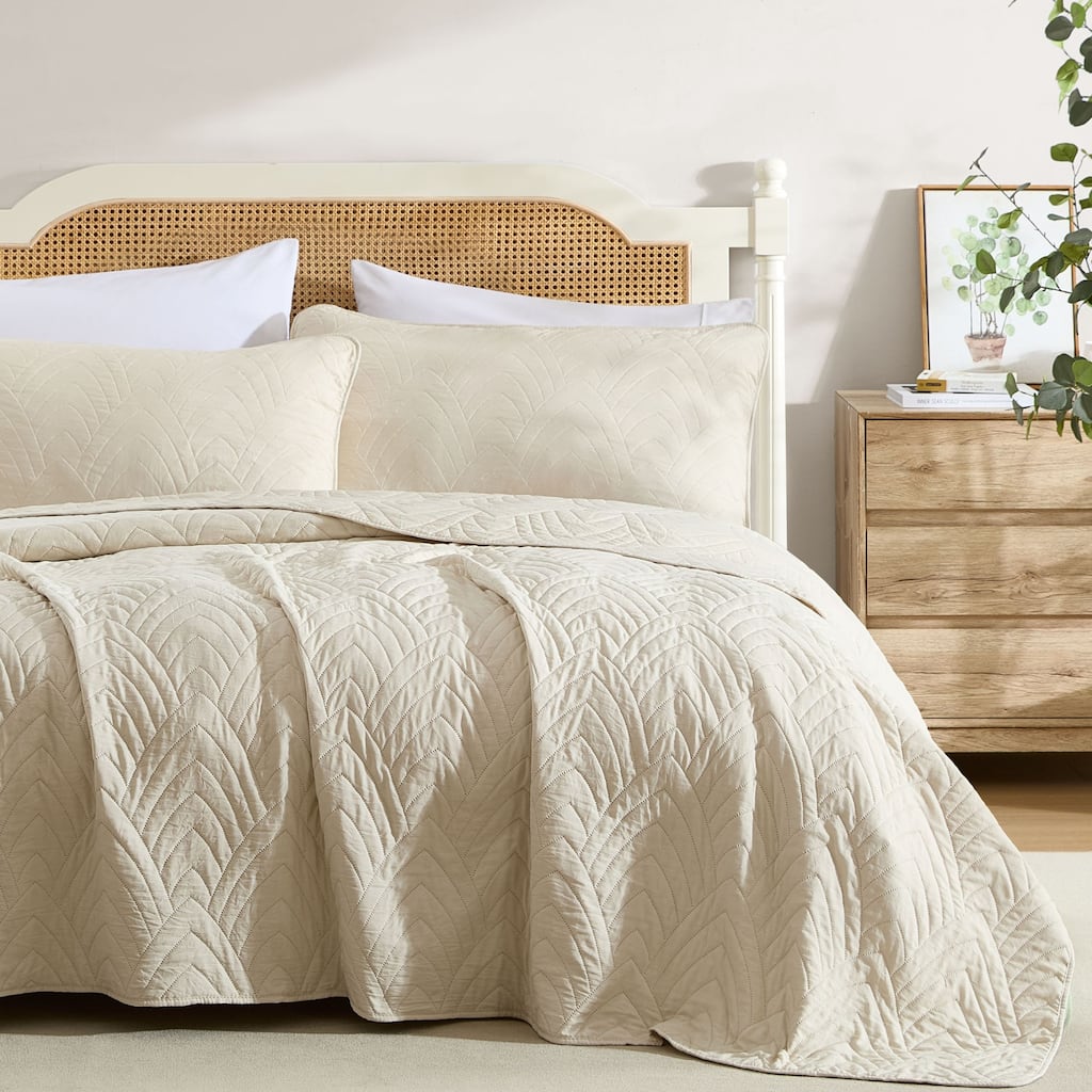 HLC.ME Weston - 3 Piece Size Quilt Set, Lightweight Bedspread Coverlet Set.