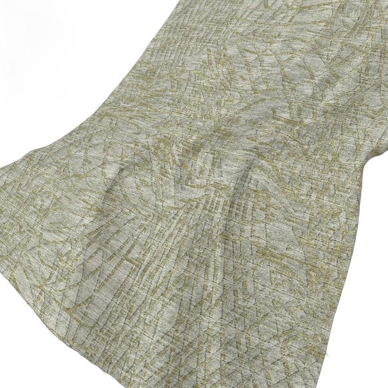 HomeRoots 50" X 70" Sage And Beige Abstract Polyester Woven Plush Throw Blanket