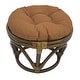 preview thumbnail 19 of 17, Bali 18-inch Footstool with Solid Outdoor Cushion Mocha
