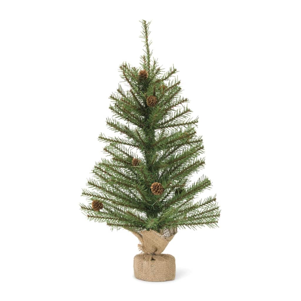 Potted Artificial Christmas Tree with Burlap Base - 2' - Set of 2