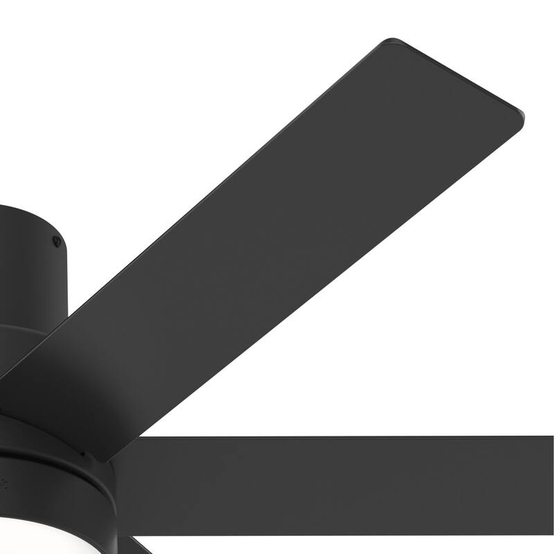 Hunter Mathers Low Profile Ceiling Fan with LED Light, Handheld Remote Modern Contemporary, Transitional