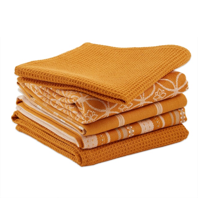 DII Assorted Kitchen Dishtowel & Dishcloths (Set of 5)