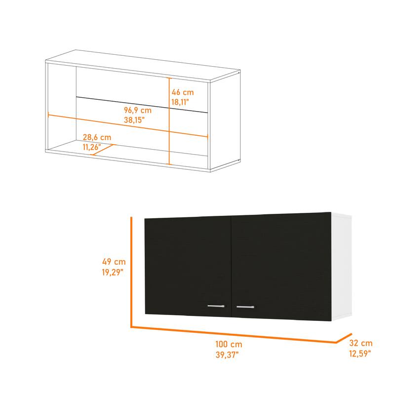 Brookeline Rectangle 2-Door Wall Cabinet White