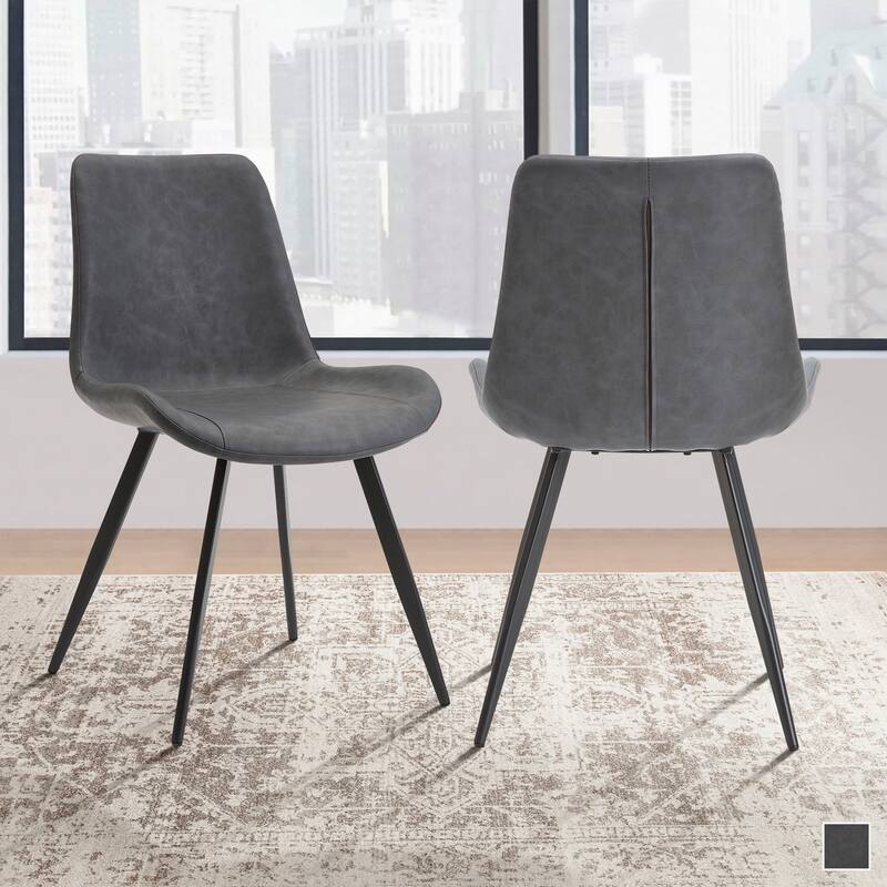 Langdon Faux Leather Dining Chair (Set of 2)