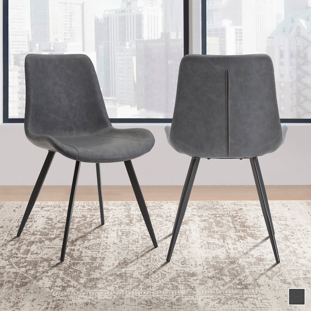Langdon Faux Leather Dining Chair (Set of 2)