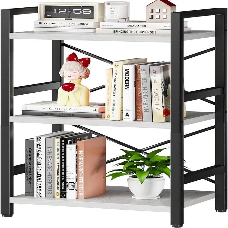 Metal Small Bookcase - 16.54"D x 11.02"W x 27.56"H