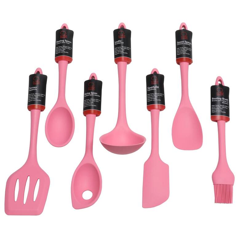 Chef Craft 7 Piece Premium Silicone Kitchen Tool and Utensil Set