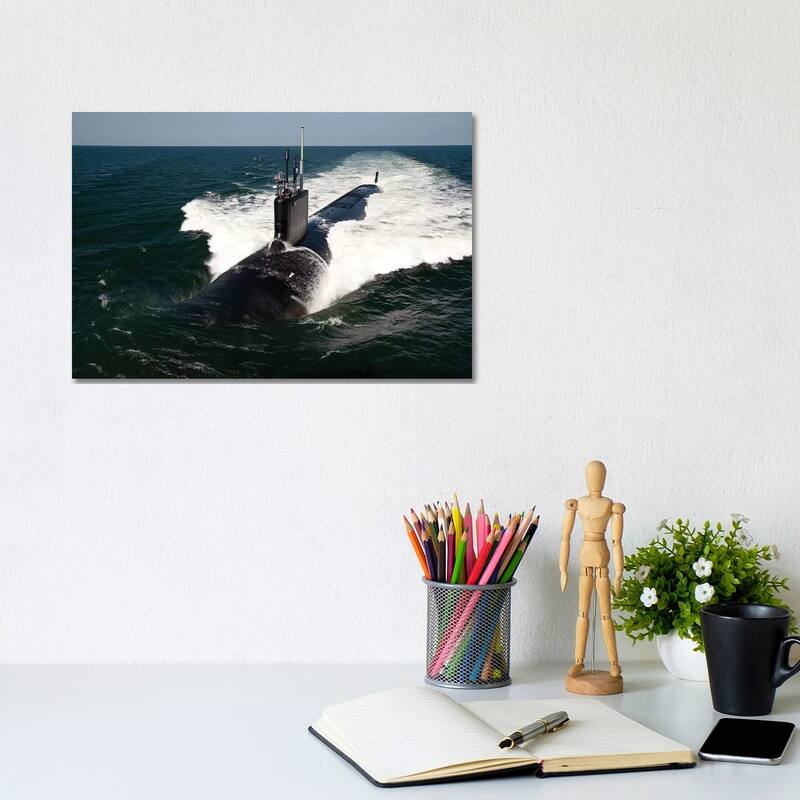 iCanvas "The Virginia-Class Attack Submarine USS California" by Stocktrek Images Canvas Print - 8x12x0.75