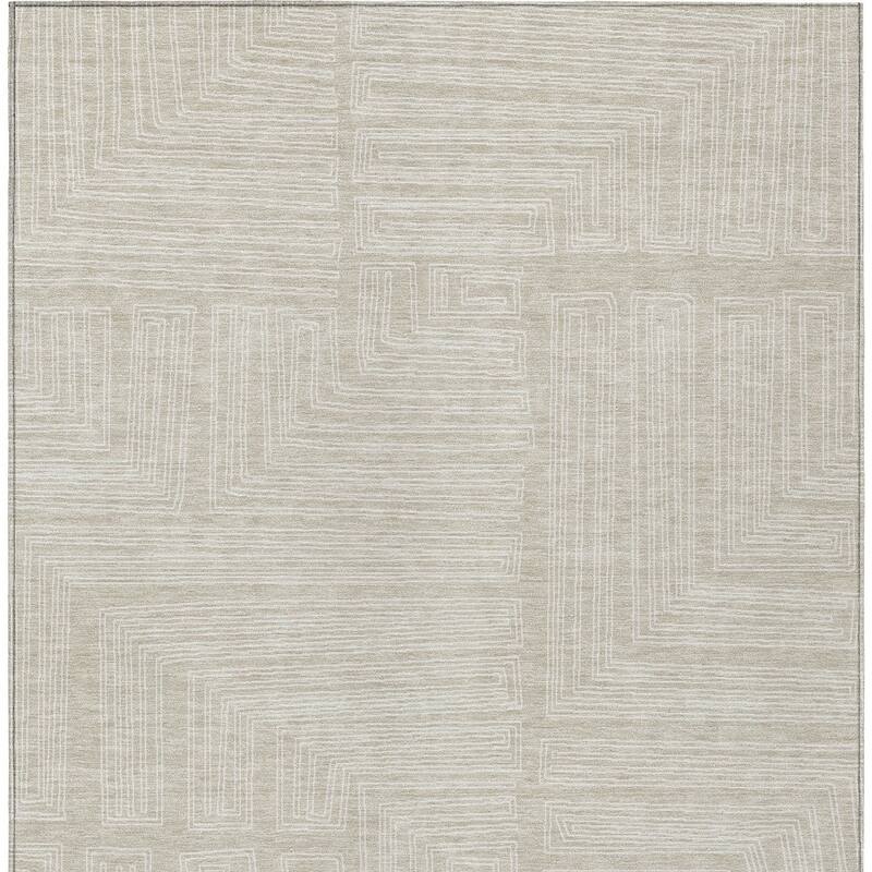 HomeRoots Geometric Transitional Rectangle Outdoor Rug