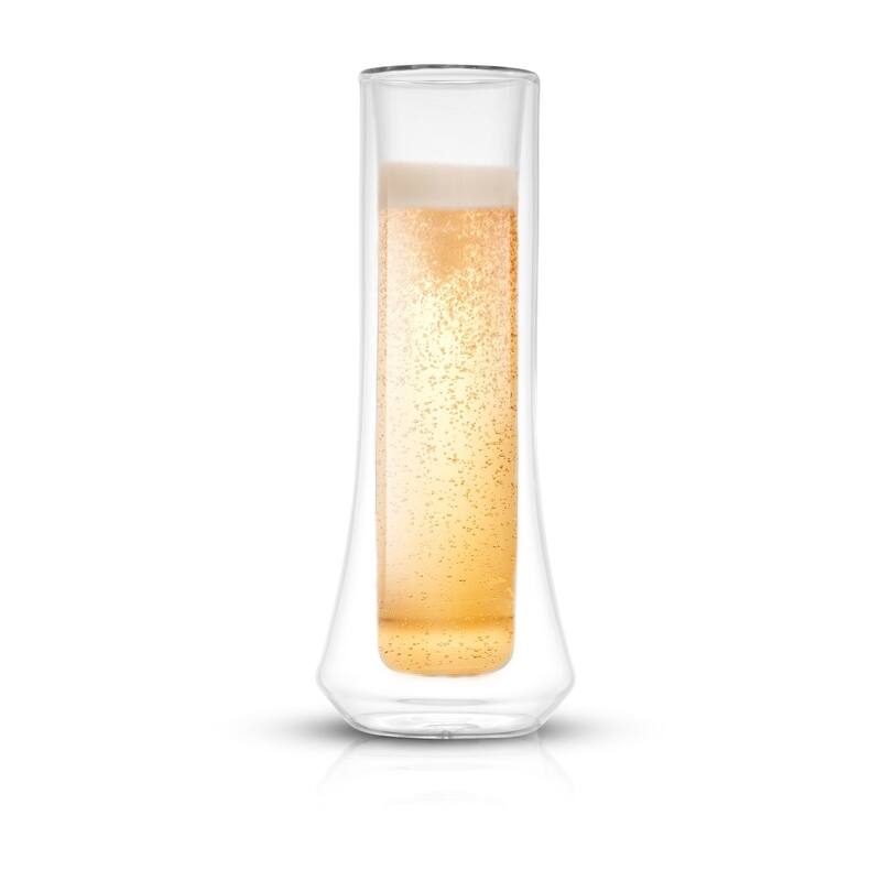 JoyJolt Cosmo Double Wall Stemless Champagne Flutes Glasses 5 oz