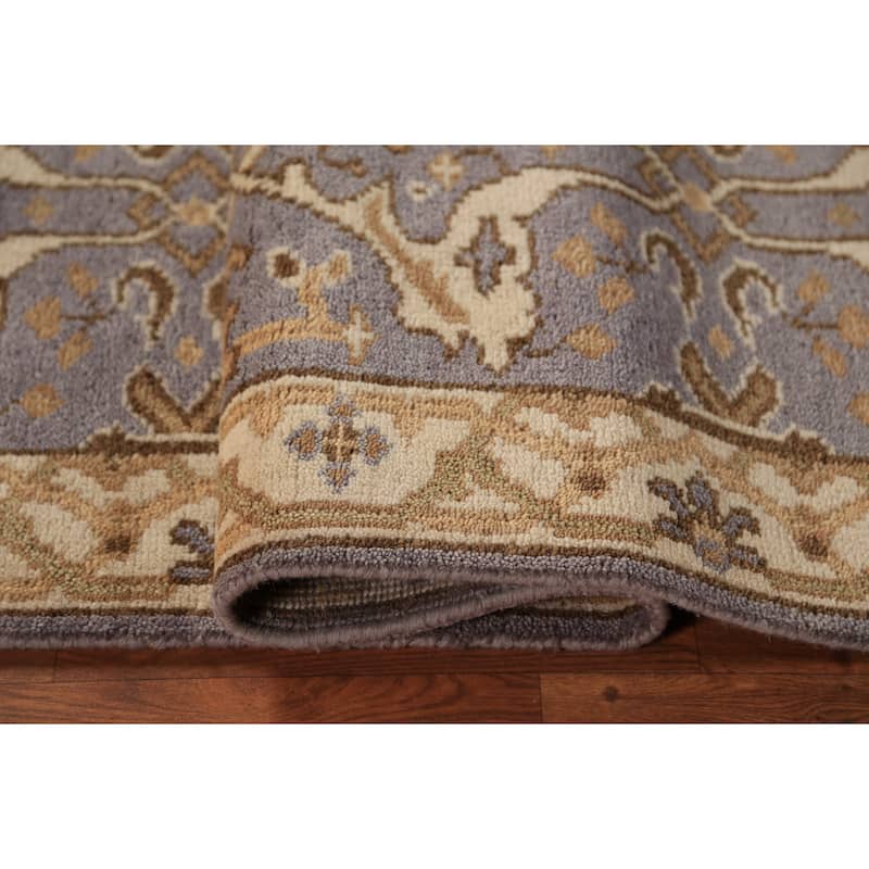 All-Over Oushak Indian Runner Rug Hand-Knotted Wool Carpet - 2'8"x 8'0"
