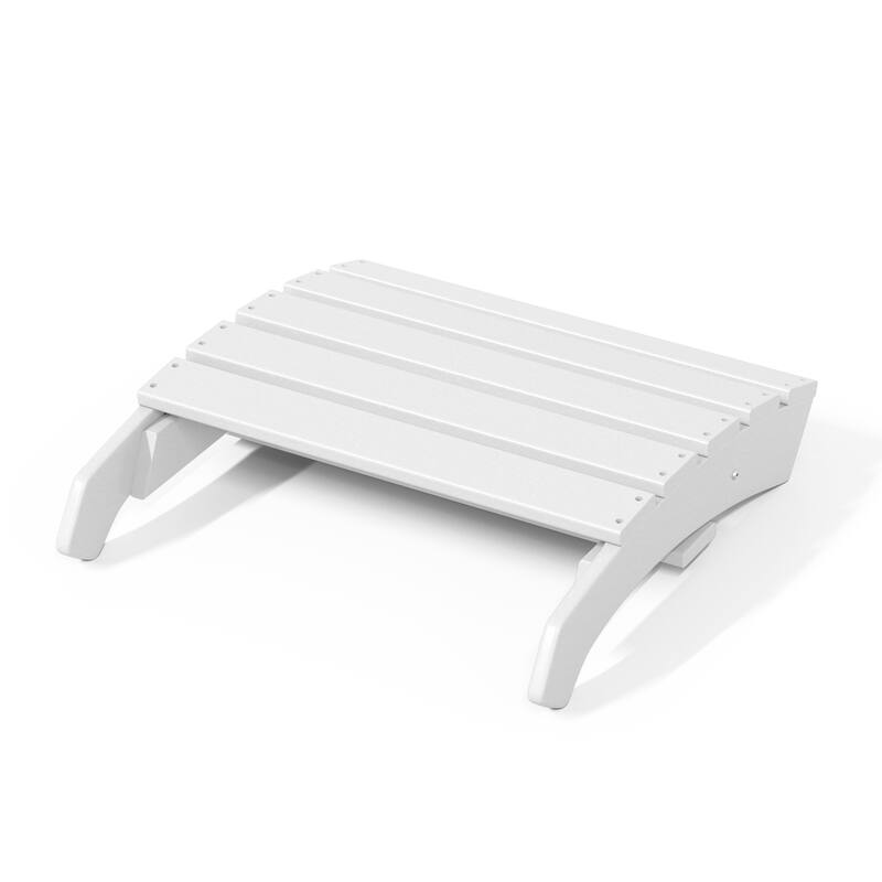 Altura Classic Outdoor Eco-Friendly All Weather Adirondack Chair with Ottoman (2-Piece Set)