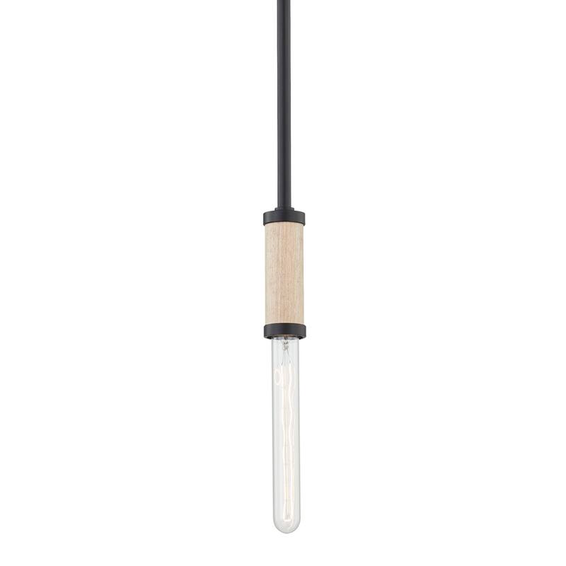 Cruiz - 1 Light Pendant - Soft Black Frame
