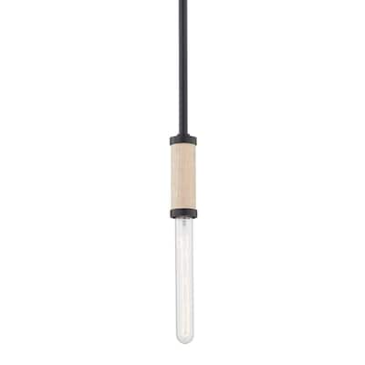 Cruiz - 1 Light Pendant - Soft Black Frame