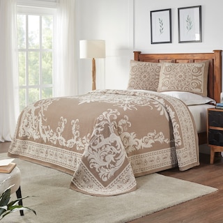 Cotton Blend Oversized Vintage Medallion Bedspread Set by Superior