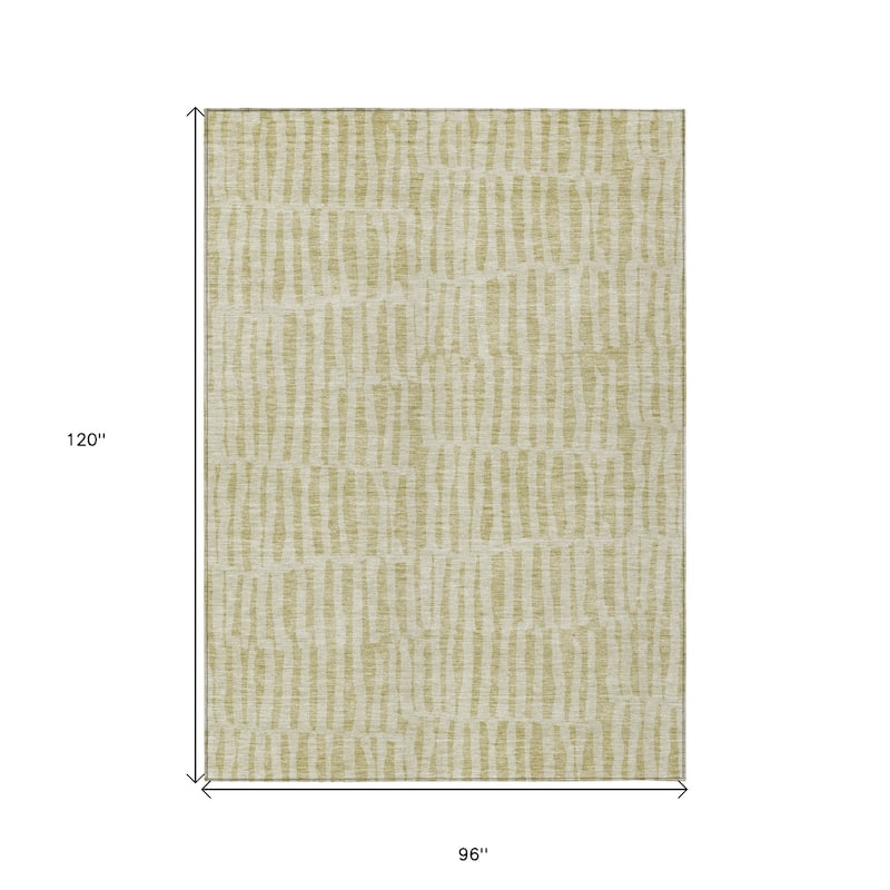 HomeRoots Striped Transitional Rectangle Outdoor Rug