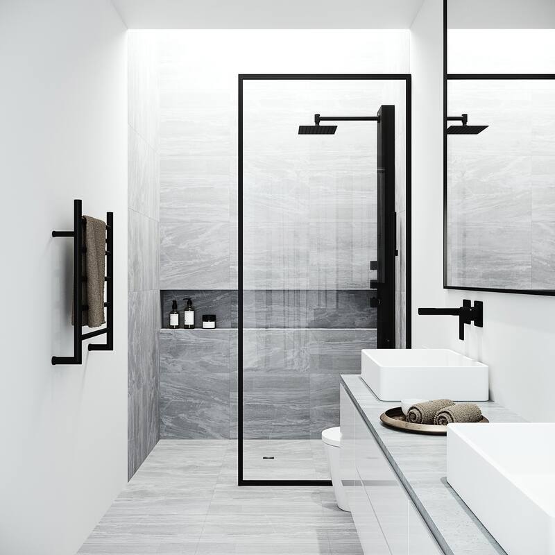 VIGO Rector 55" H x 6" W 2-Jet Retro Shower Panel with Square Shower Head