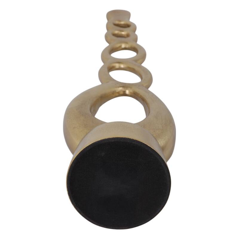 Aluminum Abstract Chelmsford Sculpture Home Decor - 32" Gold - 5" x 5" x 32"