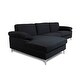 preview thumbnail 3 of 5, Velvet Left Hand Facing Sectional Sofa with Removable Cushions for Living Room, Black