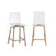 Maravilla Acrylic Swivel High Back Stools (Set 2) - Champagne - Counter Height