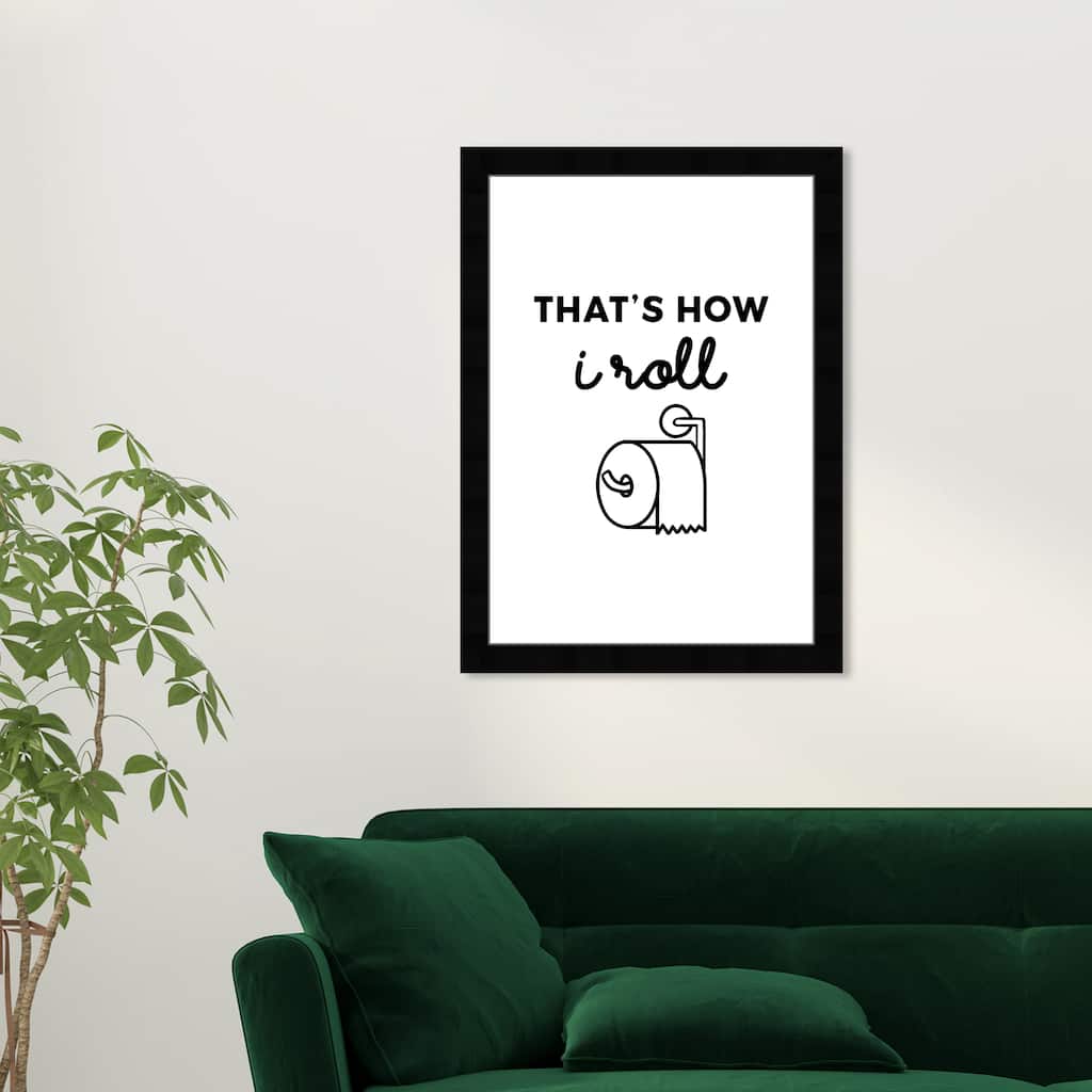 Wynwood Studio Prints Typography and Quotes How I Roll Black and Modern & Contemporary Wall Art Canvas Print