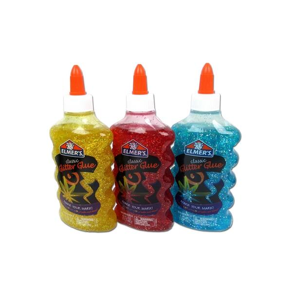 Shop Elmer S Glitter Glue 6oz Astd Red Yellow Blue Overstock