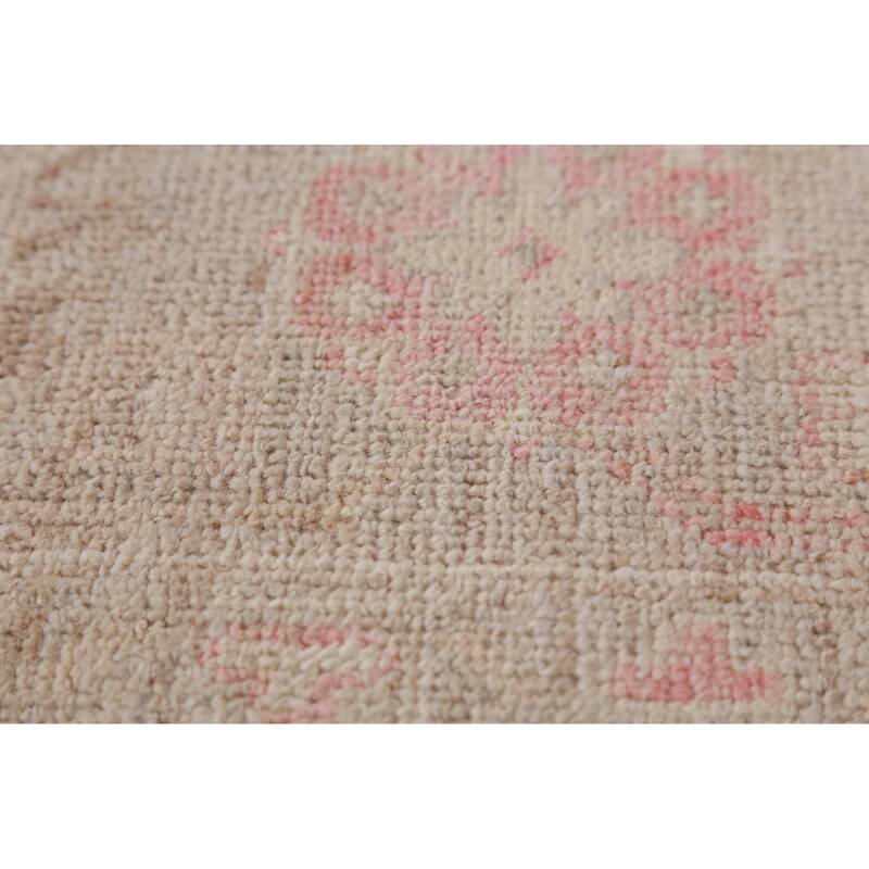 Hand Knotted Oriental 100% Wool Carpet Transitional All-Over Beige & Ivories Oushak Area Rug - 10' 0'' X 8' 0''