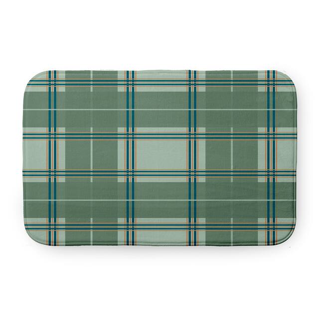 Scotish Plaid Pet Feeding Mat for Dogs and Cats - Green - 24" x 17"