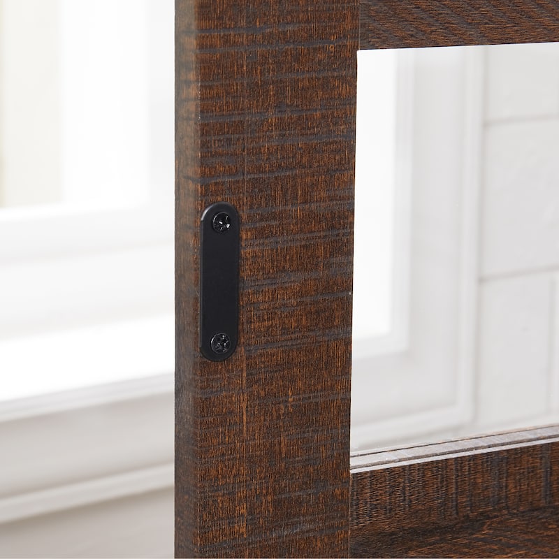 Farmhouse TV Stand Entertainment Console with Fireplace