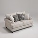 preview thumbnail 6 of 11, Morden Fort Chenille Fabric Loveseat with Rolled Arm and Nailhead Trim