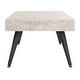 preview thumbnail 8 of 10, SAFAVIEH Cedric Modern Light Grey/ Black Coffee Table - 43.3" x 23.6" x 16.5"