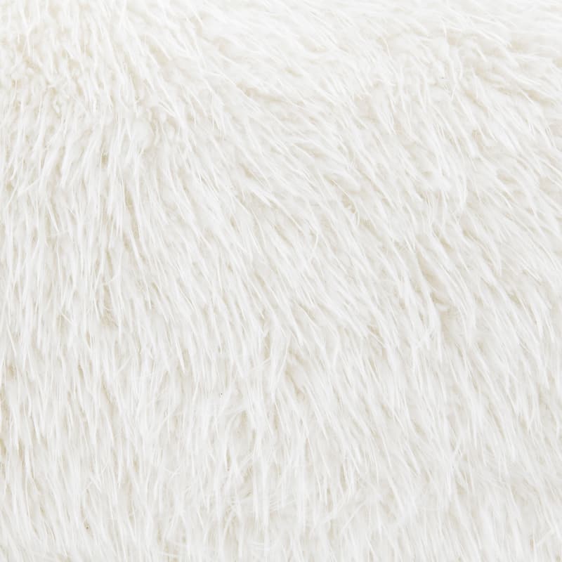 Furniture of America Cynra Modern 45-inch Faux Fur Swivel Arm Chair with Ball Pillow