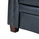 preview thumbnail 26 of 44, Rita Living Room 3-Seat Genuine Leather Sofa with Solid Wood Legs and Nailhead