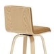 preview thumbnail 91 of 120, Skara Swivel Bar Stool, Upholstered Bar Height Chair with Bentwood Frame
